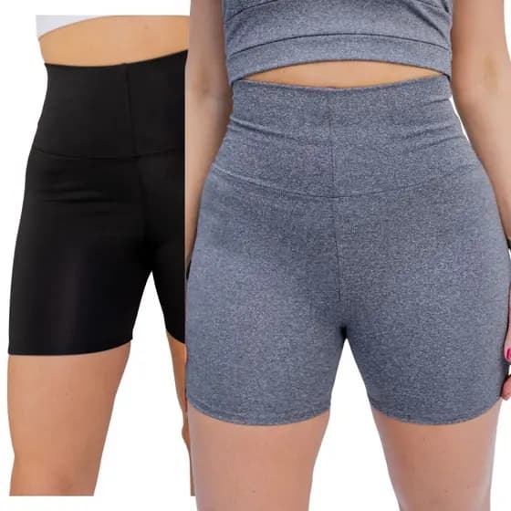 Kit  2 Ou 3 Bermuda Feminina Fitness Suplex Treino Corrida Roupas Esportivas