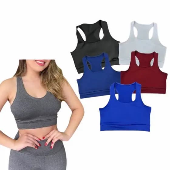 Top Nadador Suplex Liso Academia Fitness Menor Preço Roupas Femininas