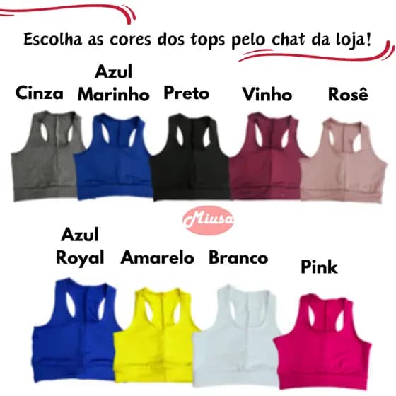 Kit 4 Top Academia Miusa Sport Nadador Academia Treino Roupas Fitness (metade)