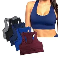 KIT 2 Top Fitness Feminino para Malhar Suplex Moda Academia sem Bojo Nadador