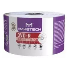DVD-R Logo Maketech 4.7GB 120min 16x - 50 Unidades