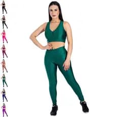 Conjunto Academia Top Nadador e Calça Cirre 3D Cós Cruzado