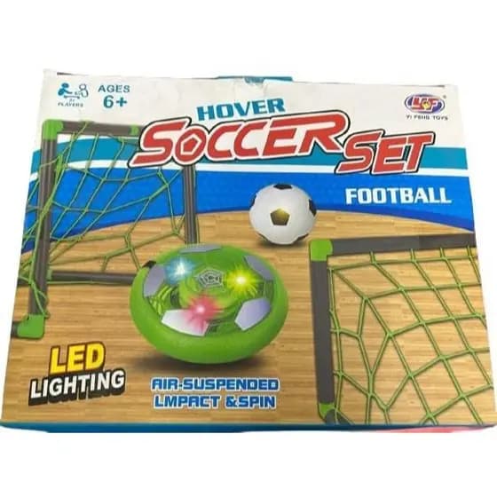 Bola de Futebol Flutuante Copa 2 gols Recarregável com Luz e Amortecedor de Espuma - Toys Import J24583