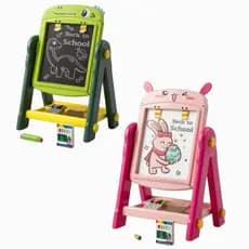 Quadro de Desenho Infantil 2 em 1 Pequeno Giz Canetinha Quadro Branco Negro