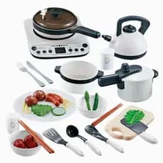 Brinquedo Fogão de Indução Com Utensílios Panelas E Comidinhas de Faz de Conta Tampa Com Fumaça