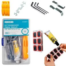 Kit Remendo para Pneu de Bicicleta com 24 Unidades com Ferramentas e Acessórios Kit Portátil Bike