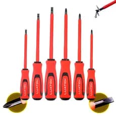 Jogo Chaves Fenda E Philips Isoladas Eletricista Imã 6 Peças KIT 6 chaves imantadas eletricista