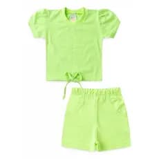 Conjunto Blusa Neon e Shorts Menina
