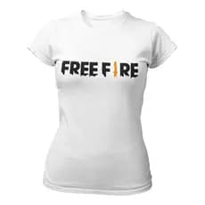 Camiseta Baby Look Feminina Estampa Jogo Game Free Fire App