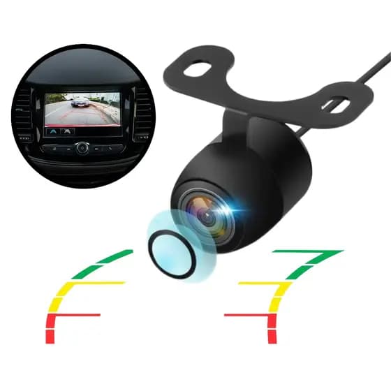 Câmera De Ré Automotiva Estacionamento Borboleta Colorida 2X1