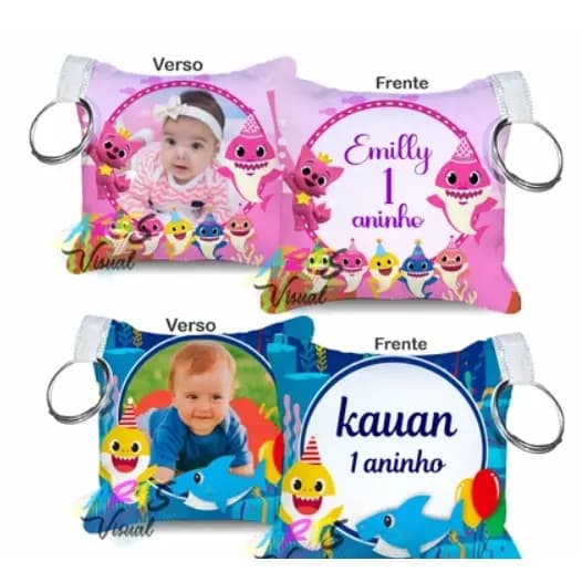 Lembrancinhas Baby Shark – Almochaveiros Personalizados com Nome e Foto