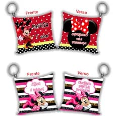 Kit 50 Almochaveiros Chaveiro Minnie Personalizada • Lembrancinha Aniversário / Chá de Bebê / Festa Infantil