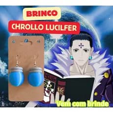 Brinco Chrollo Lucilfer cosplay personagem acessorio hxh colecionador geek feira anime hunterxhunter