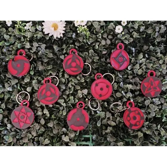 chaveiro Naruto Pokébolas anime keychain kit com 4 chaveiros