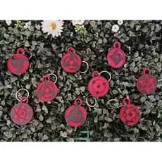 chaveiro Naruto Pokébolas anime keychain kit com 4 chaveiros