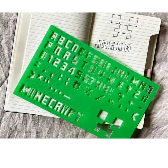 Estêncil Minecraft Alfabeto Completo – Desenho Escolar - escola letras engraçadas material escolar
