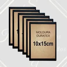 Kit 10 unidades Moldura Quadro 10x15cm sem Vidro, sem Acetato somente com Duratex