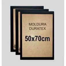 Kit 3 Unidades Moldura Quadro 50x70cm sem Vidro, sem Acetato somente com Duratex