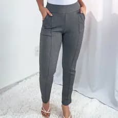 calça de crepe com elastano