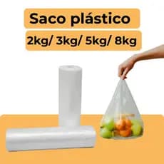 Saco Plástico Transparente para Freezer e Microondas Embalagem Alimentos Resistente Cozinha