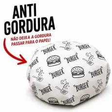 Papel Acoplado para Hambúrguer Anti Gordura | Embalagem para Burguer, Lanches e Delivery