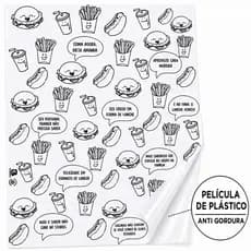 Papel Acoplado 33x38 Food AntiGordura Hamburguer e Lanches