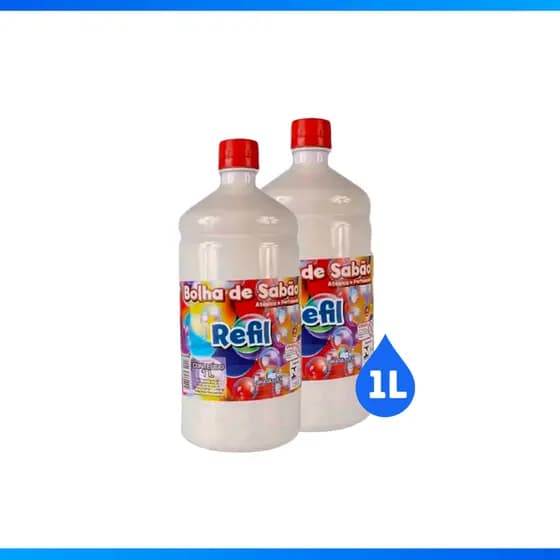 Refil Bubble Liquido Para Maquina De Fazer Bolhas De Sabão 1 Litro