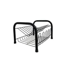 Escorredor De Louças Secador Pia Bancada Cozinha 9 Pratos Talheres Copos Preto Design Compacto Mini 2 Andares