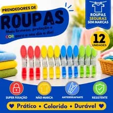 KIT COM 60, 48, 36, 24, 12 UNIDADES DE PRENDEDOR DE ROUPAS, PLÁSTICO EMBORRACHADO