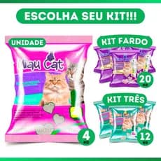 Kit Fardo Areia Higiênica Caixa Para Gatos Pet Alta Absorção Tira Cheiro Tradicional Pacote 4kg