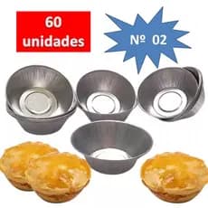 KIT FORMA EMPADA LISA E SALGADOS N° 2 - EM FLANDRES - 60 UNIDADES