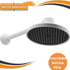 Chuveiro Ducha Fria Para Piscina Jardim ou Quintal Branco 9" Polegadas - LuconI
