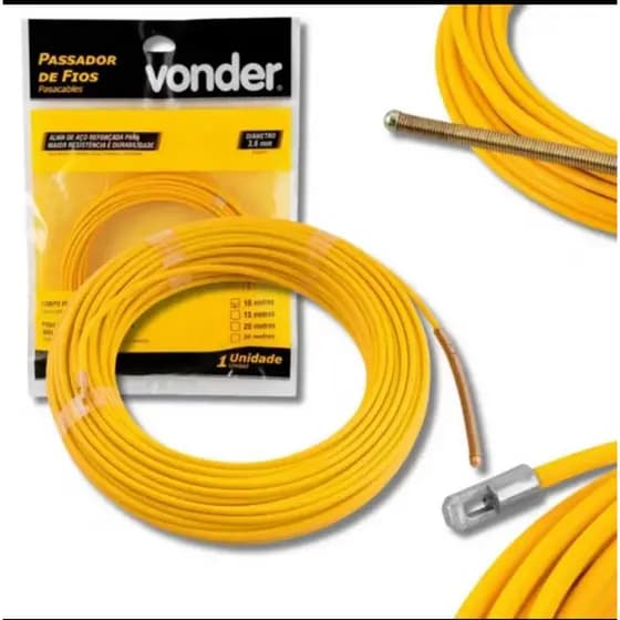 Passa Fio 20 M (Com Alma Aço)  Aço resistente Vonder 7861030020