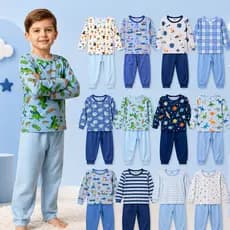 Kit Sortido Pijama Infantil Menino Manga Comprida De Inverno Pijama Bebe Infantil Masculino Roupa de Dormir