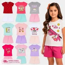 Kit Conjunto Infantil Menina do Tamanho 01 ao 14 Anos Conjuntos Infantil Roupa Bebe Menina Sortido