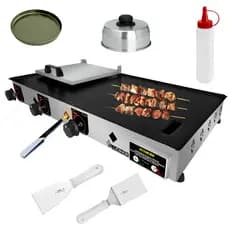 Chapeira De Lanches A Gás 80X40 ECONOMIC + KIT ACESSÓRIOS PROFISSIONAL