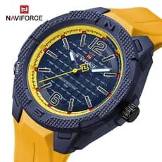 NAVIFORCE Casual Masculino Esporte Militar Relógio De Pulso De Quartzo Para Homem Silicone De Luxo À Prova D'água
