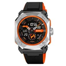 SKMEI 2272 Lazer Esporte Aço Inoxidável Plus ABS Caso Homem À Prova D'água Relógio De Pulso Com Display Duplo LED Alarme