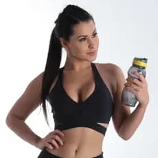 Top com Bojo Removível Fitness Academia Caminhada Moda Cós Duplo