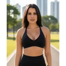 Top com Bojo Removível Básico Fitness Academia Caminhada Nadador