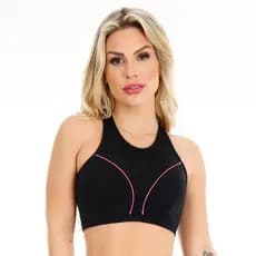 Top Fitness Academia Caminhada Básico Nadador com Recorte Colorido
