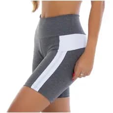 Short Bermuda Academia Feminina Fitness Elástico Lateral Mescla