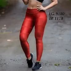 Calça Legging Academia Feminina Fitness Caminhada Texturizada Cobre