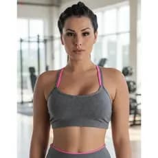 Top Fitness Academia Básico Nadador Mescla Viés Colorido com Forro