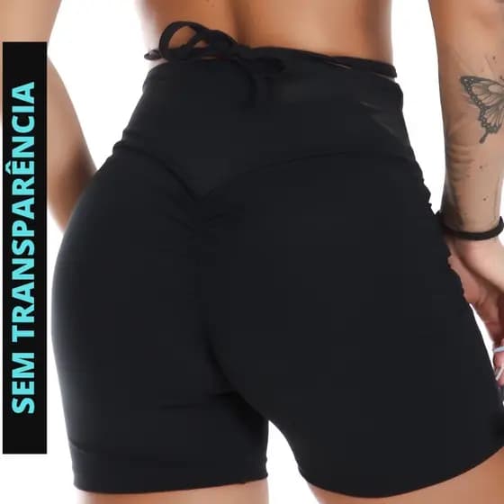 Short Bermuda Empina Bumbum Fitness Sem Transparência Feminina