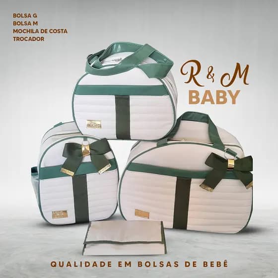 Kit de Bolsa maternidade 04 Peças