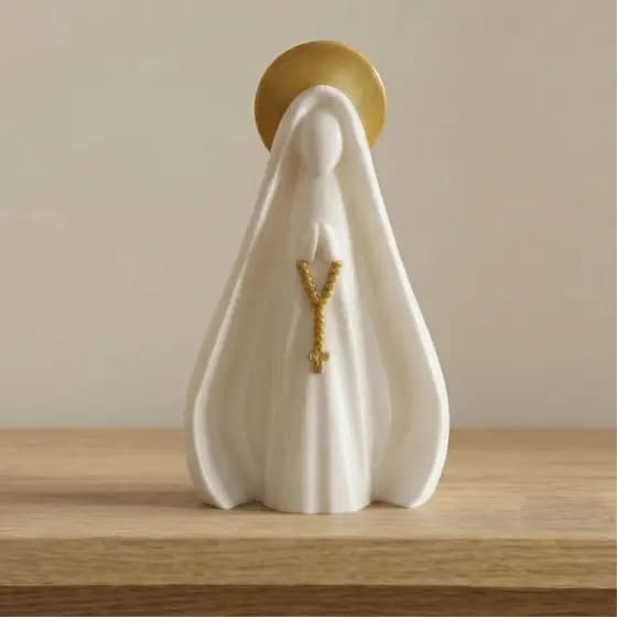 Escultura Nossa Senhora Aparecida, Moderna e Minimalista Decorativa 15cm de altura