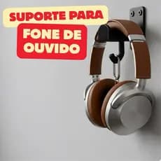 Suporte Parede Gancho Fone Headset Headphone Fita Dupla Face