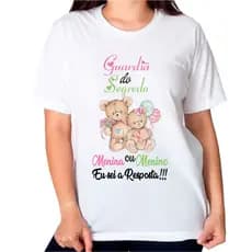 camiseta ursinhos rosa e verde aquarela guardiã do segredo eu já sei a resposta