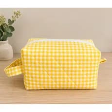 Bolsa Necessaire Organizador de Maquiagem E Objetos Pessoais Feminino Xadrez
